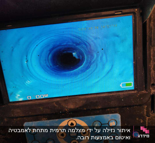 מסך תצוגה עם תמונת צינור פנימי